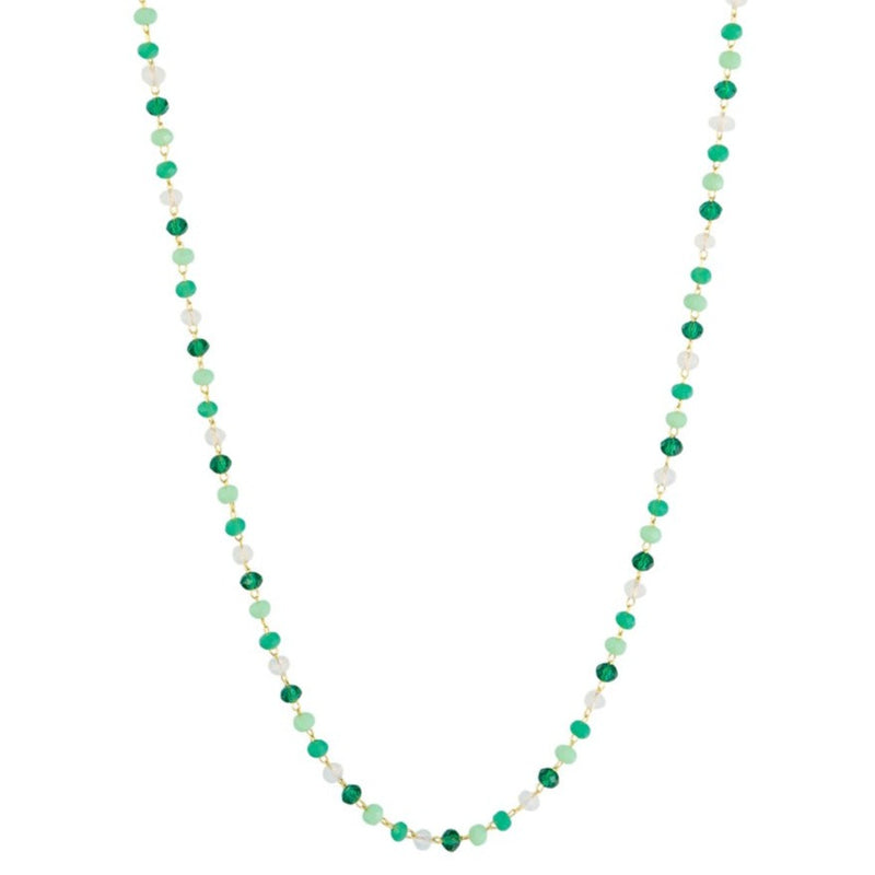 Tiger Tree | Gold & Green Tone Beaded Necklace