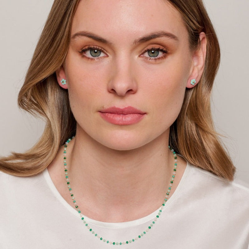 Tiger Tree | Gold & Green Tone Beaded Necklace