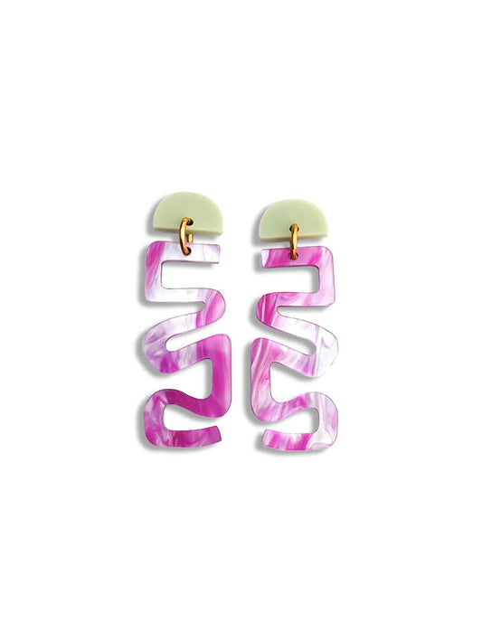 Brisbane river bends | pink marble - MINI