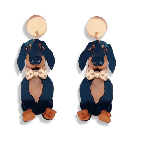 Bling Hound | Dachshund Dangles - Black