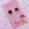 Bling Hound | Dachshund Studs - Brown