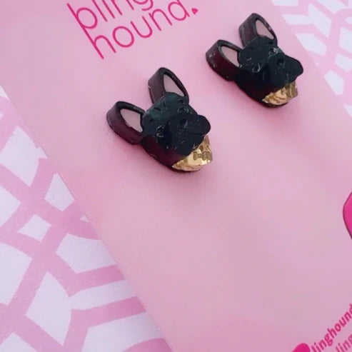 Bling Hound | Frenchie Studs -Black
