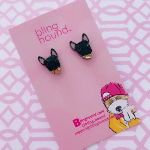 Bling Hound | Frenchie Studs -Black