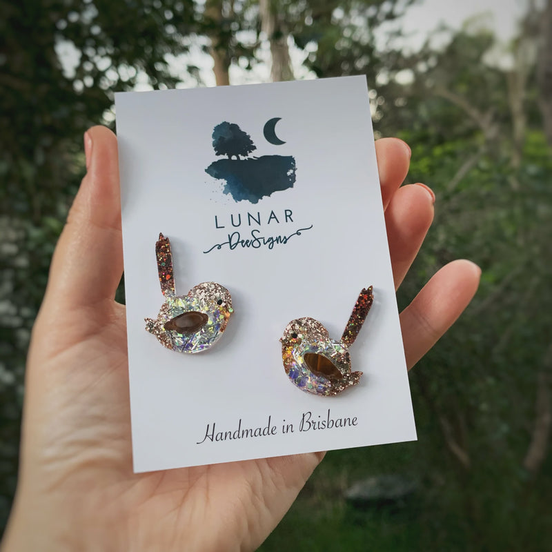 Lunar Dee | Sally the Superb Fairy Wren - Studs
