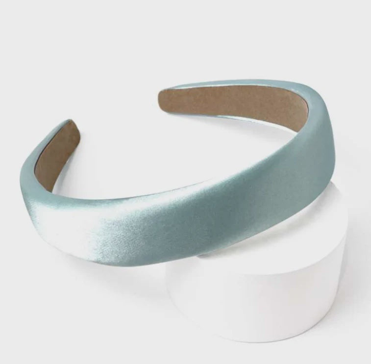 Adorne | Sacha Satin Headband Baby Blue