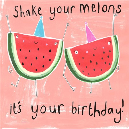 Sooshichacha Greeting Card | Shake your melons