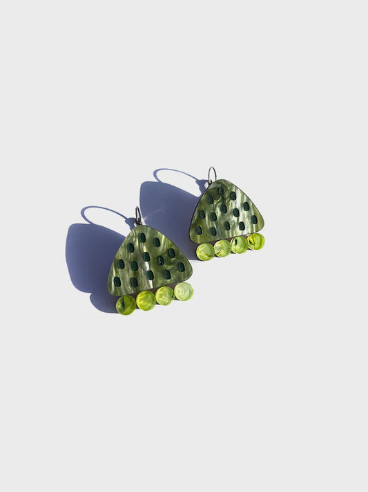 Concrete Jellyfish |spotty drops | green & lime