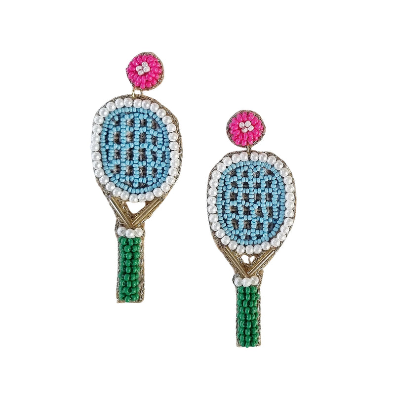 Zoda | Tennis Raffia Beaded Earrings