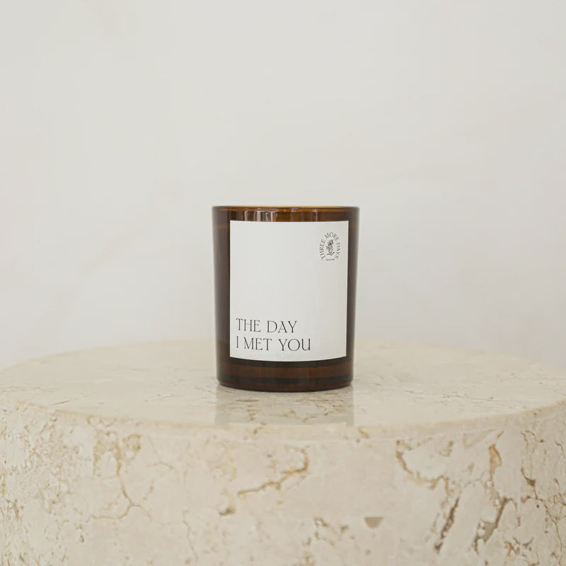 THE DAY I MET YOU AMBER CANDLE Jar