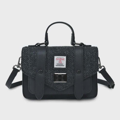 Islander | The Mini Satchel Black Herringbone
