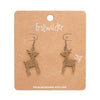 Erstwilder | Reindeer Glitter Drop Earrings - Gold