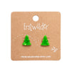 Erstwilder | Tree Ripple Stud Earrings - Green