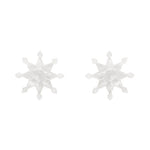 Erstwilder | Snowflake Ripple Stud Earrings - White