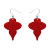 Erstwilder | Baubles Glitter Drop Earrings - Red