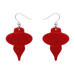Erstwilder | Baubles Glitter Drop Earrings - Red