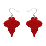 Erstwilder | Baubles Glitter Drop Earrings - Red