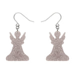 Erstwilder | Angel Glitter Drop Earrings - Silver