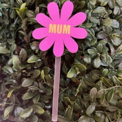 Plant Stake - Mum Flower - Purple