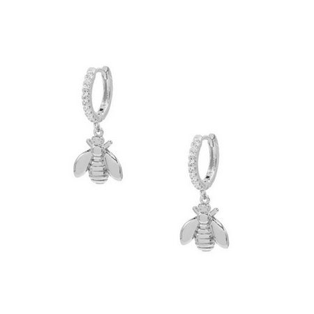 TID | Small Bee Hoops - Silver