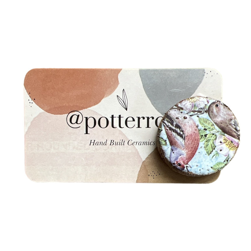 Ceramic Brooch - Birds