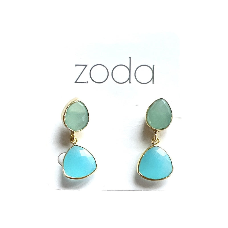 Zoda Dangles | Green and blue