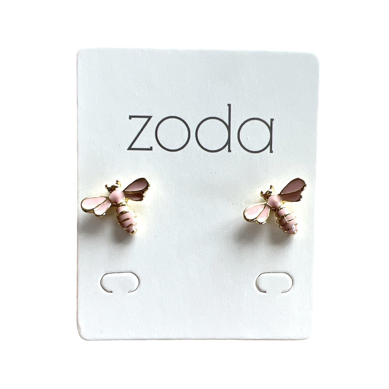 Zoda Bee Studs | Pink