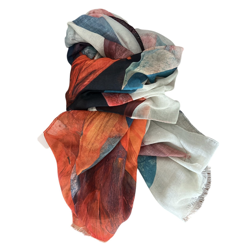 TID | Light Weight Scarf -  Orange/Multi