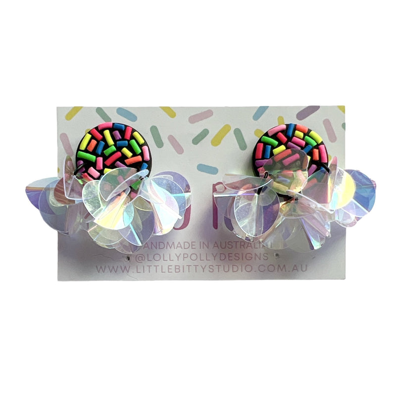 Lolly Polly | Stud Drops with Sequins - Round/Medium