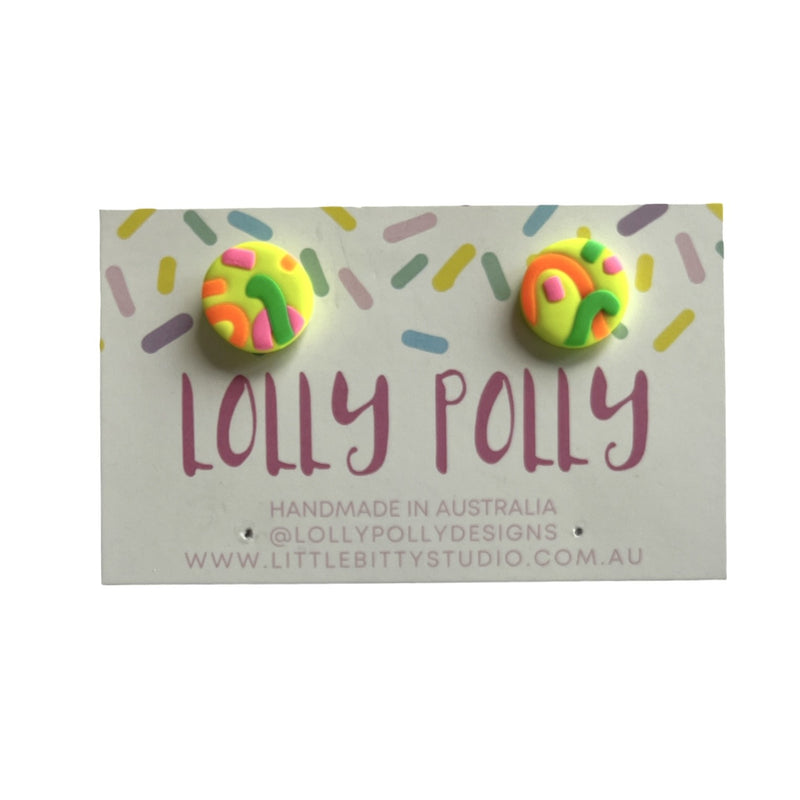 Lolly Polly | Small Studs - Yellow/Multi