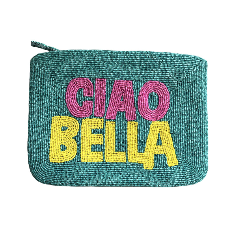 Zoda Bag| Ciao Bella Beaded Pouch (with detachable chain strap)