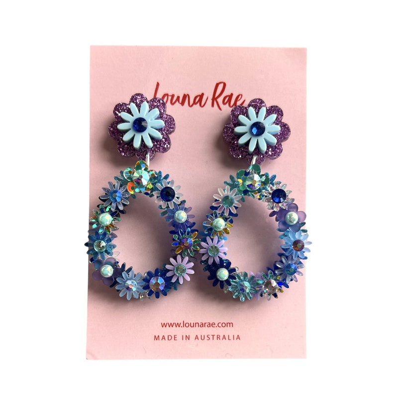 Louna Rae | Esther Dangle Earrings - Blue/Purple