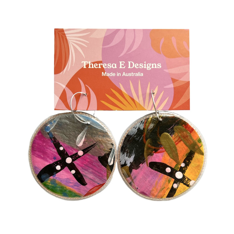 Theresa E Designs dangles | Disc earrings