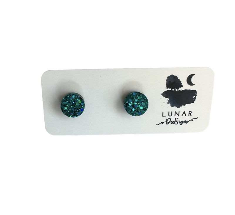 Lunar Dee | disc studs turquoise