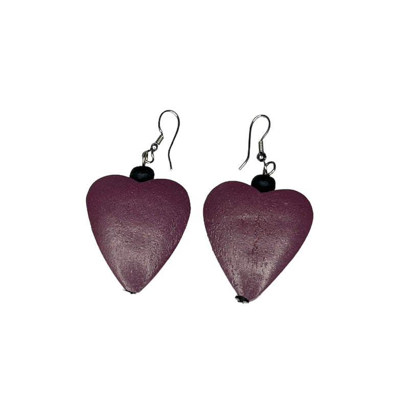 TID | Wood Heart Drops - Purple