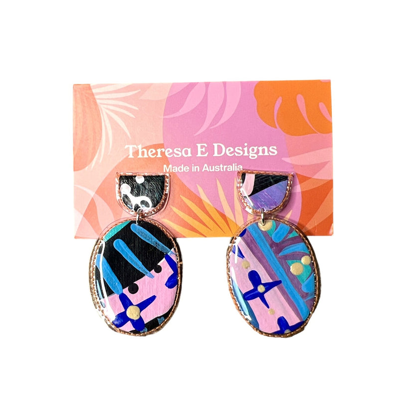 Theresa E Designs PVC dangles | Multi Print