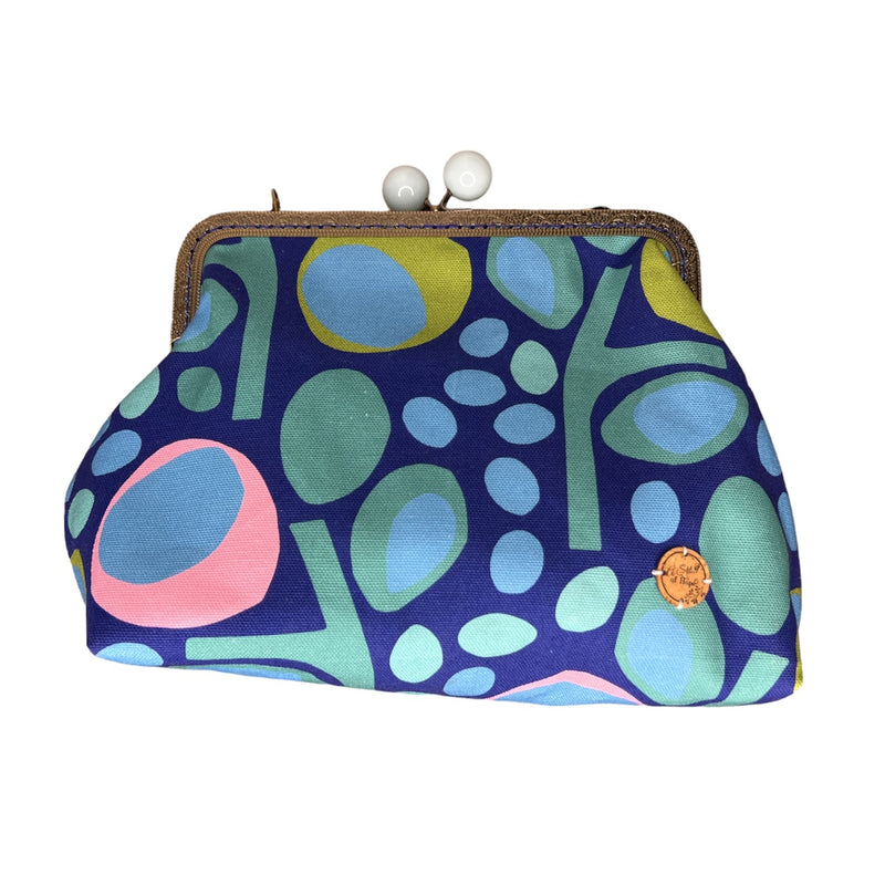 A Stitch of Hope  | Handbag - Blue Spot with a Touch of Pink