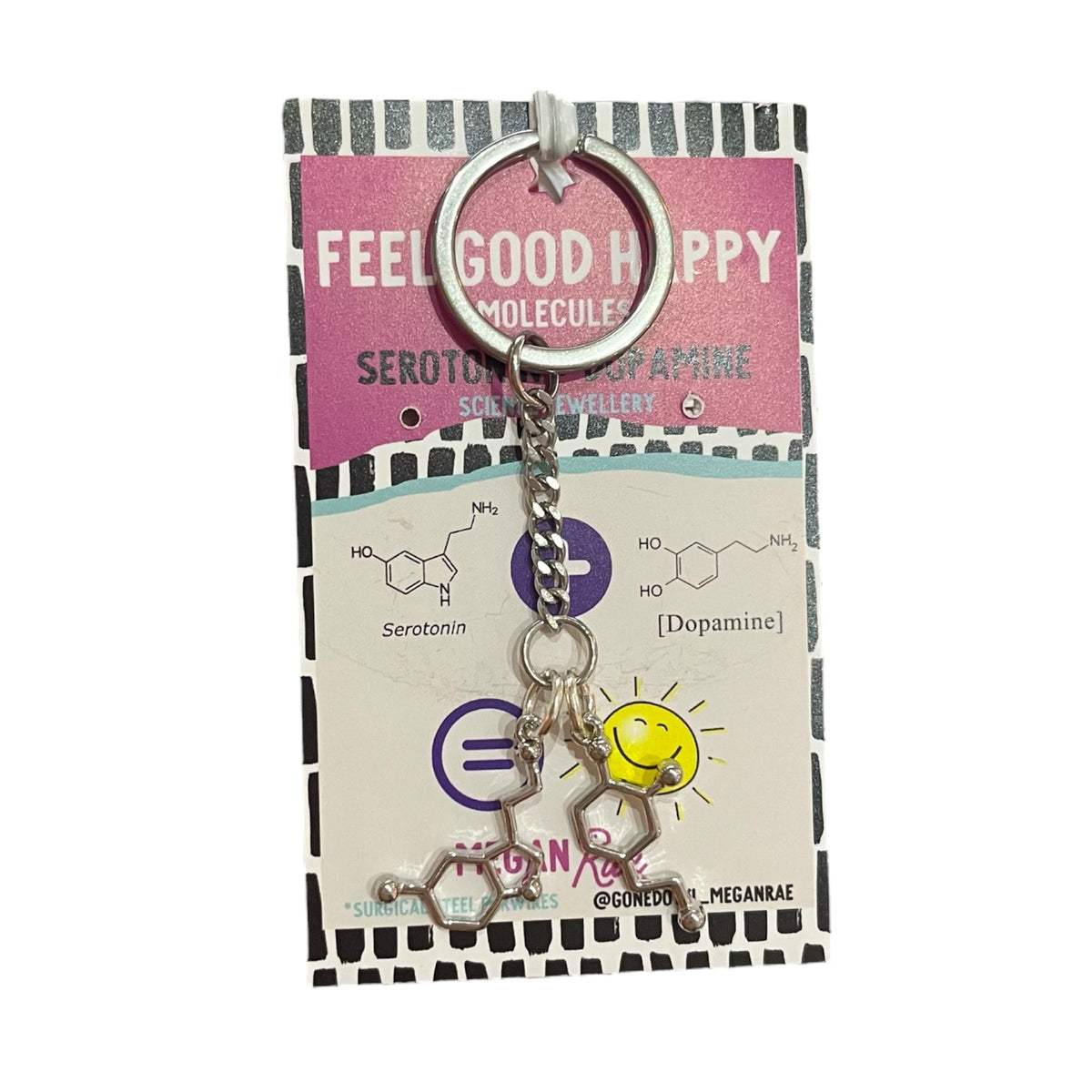 Megan Rae | Keychain -  Feel Good Serotonin & Dopamine