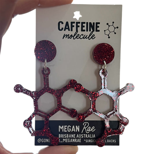 Megan Rae | Caffeine Molecules Large Red