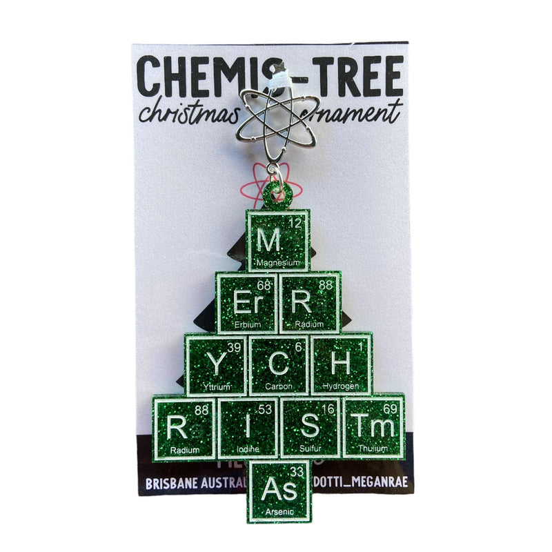 Megan Rae | CHEMIS-TREE Periodic Table Christmas ORNAMENT - Green