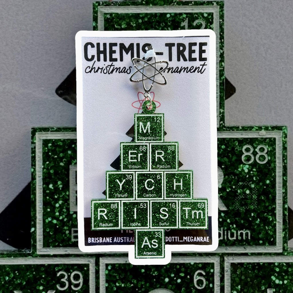 Megan Rae | CHEMIS-TREE Periodic Table Christmas ORNAMENT - Green