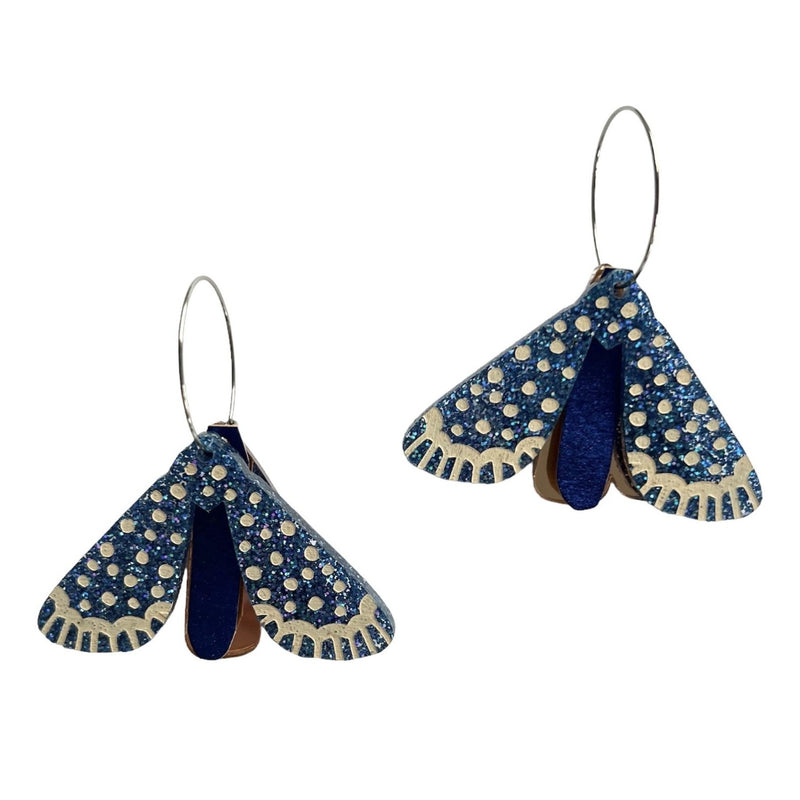 Martha Jean | Blue Moth Earrings