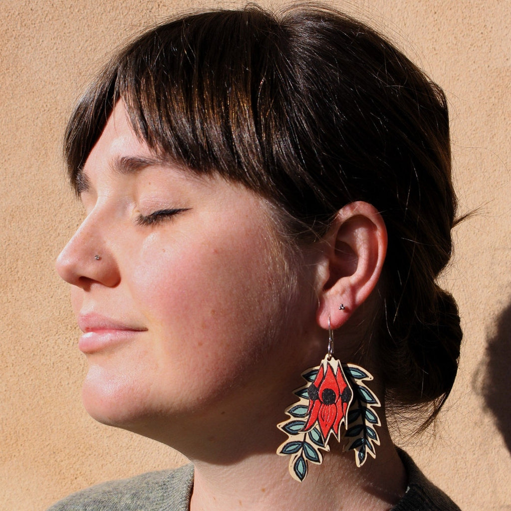 To The Trees | Sturt's Desert Pea Drop Earrings