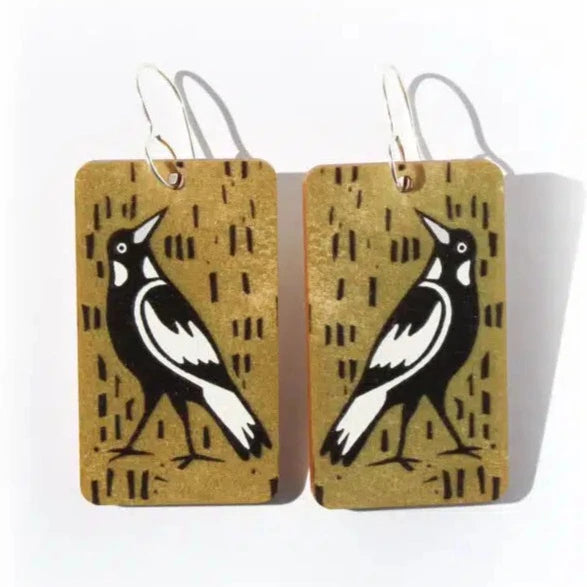 To The Trees | Australian Bird Earrings – Magpies Large