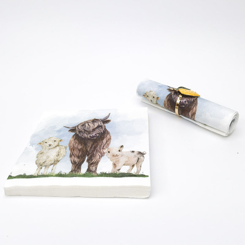 Urban | Highland & Friends Napkins Brown