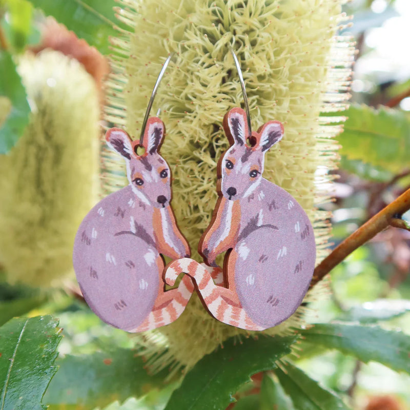 Pixie Nut | Wallaby Australian Animal Earrings