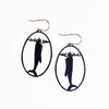 DENZ | Whale & Ship Dangles | Black