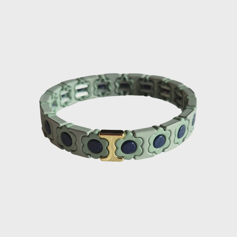 Zoda | Flower Bracelet Mint & Navy