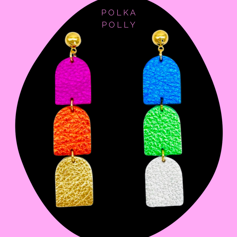 Polka Polly | Scotch Earrings - Rainbow