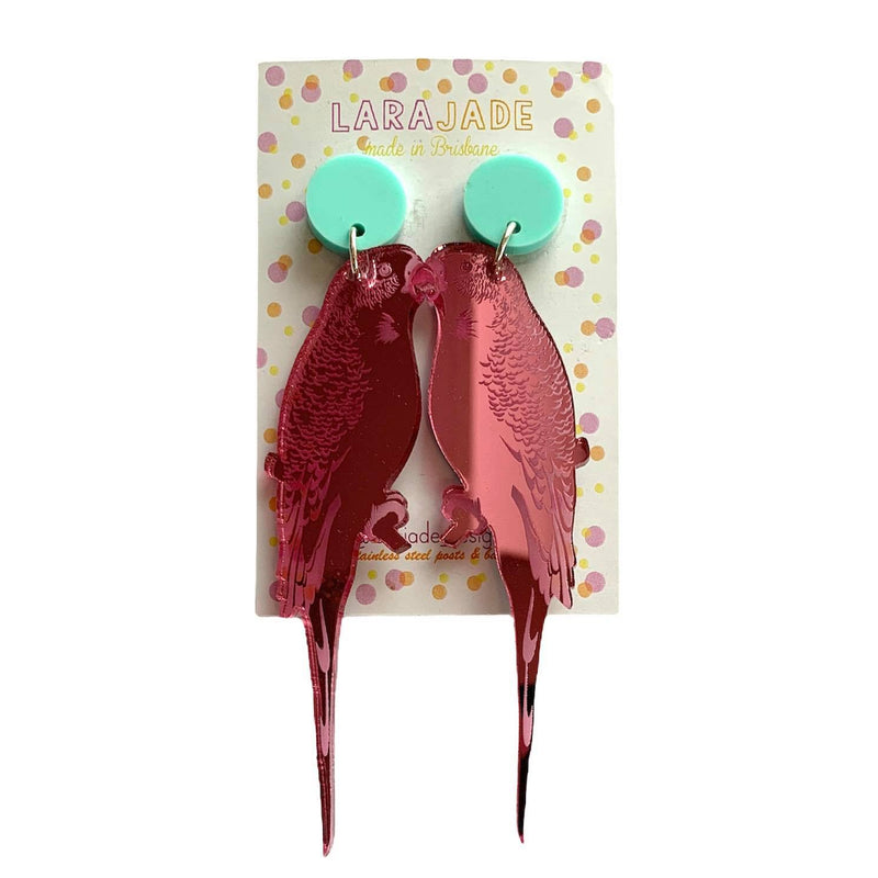 Lara Jade | Earrings Pink Budgie