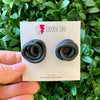 Electric Leo | Black Squiggle Studs